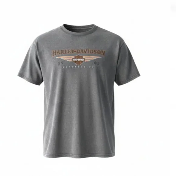 Genuine Harley-Davidson Men’s T-Shirt Sz Large Gray New Smyrna Beach Florida - Picture 11 of 12